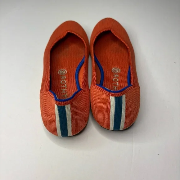 Rothy's Orange Flats with Striped Detail - Picture 9 of 12